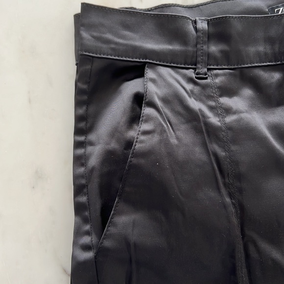ZARA stylish SILKY BLACK CARGO PANTS - Trousers - Picture 4 of 8